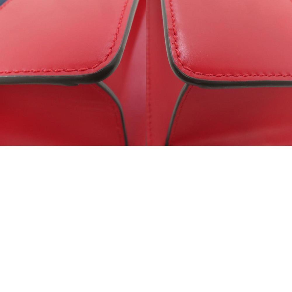 GUCCI Authentic Red Leather Sylvie Shoulder Bag - Picture 10 of 11
